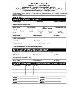 Patient Registration and History-Spanish 2018 | Fairfax